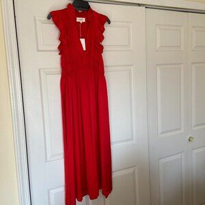 Xirena Red Silk Posey Dress
